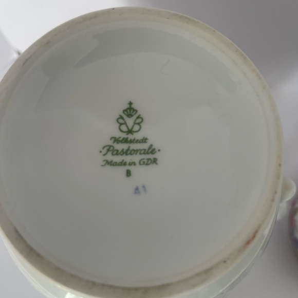 Volksted Pastorale Made in GDR porcelain Teapot and sugar bowl - Picture 7 of 7